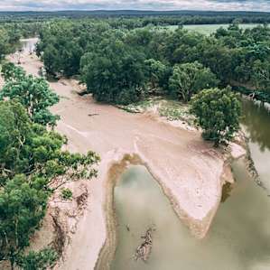 drone photo of the river