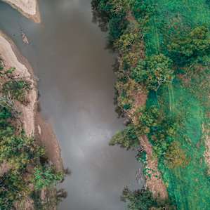 drone photo of the river