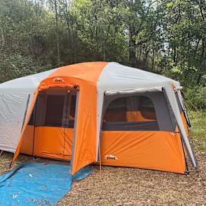 Big space for a fairly large family tent.