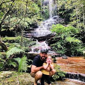 The waterfall was only a short walk and was a beautiful spot to cool off