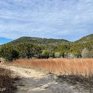 Hill Country State National Area, 30 minutes away. You can hike to the top of that hill!