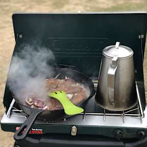 You have to bring your own electric stove if you want to cook at your campsite or you can use the common area grill for, I believe, $5 charge to use the propane.