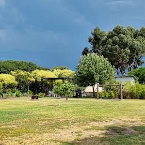 View from the paddock towards the tent