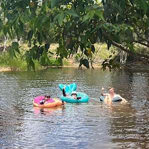 Swimming in the dam