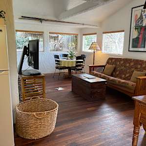 Perfect cozy lounge area off the kitchen