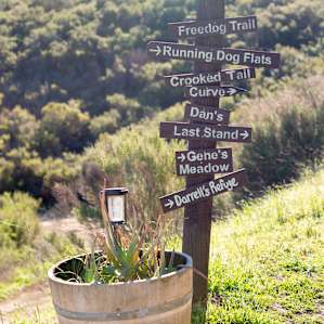 Handcrafted signs point you in the right direction! And they all have a story behind them.