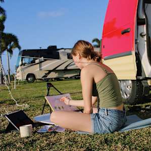 Vineyard and Palm studded RV sites