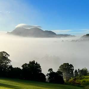Wollumbin "Cloud Catcher" Mount Warning. Early Morning.
