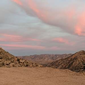 Tent camping in a quiet canyon