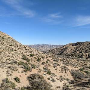 Tent camping in a quiet canyon