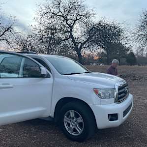 Our SUV that we slept in.
