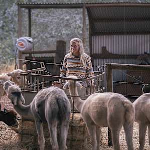 Making friends on the farm.