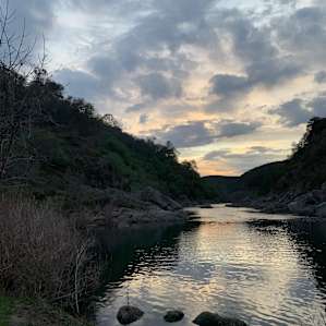 View of the river at sunset