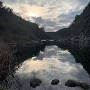 View of the river at sunset