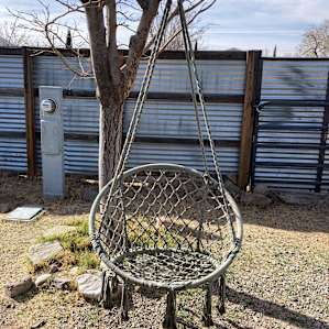 Our site had this swing chair. Others had hammocks, etc.