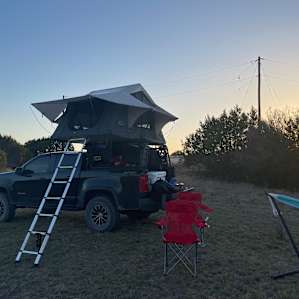 Site one, pretty close to the road but still tucked back due to the tree line.