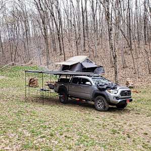 Leveled the truck and setting up