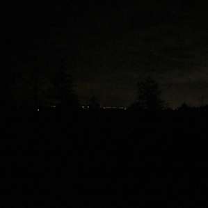 View of the city lights below at night