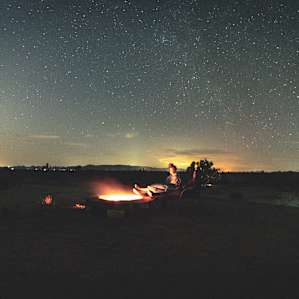 enjoying the fire