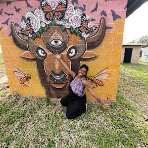 Art work painted on the primitive hut 🛖