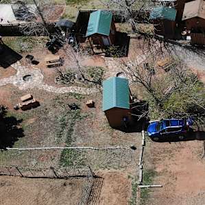 Parking was nearby, but our few cars did not encroach the bunkhouses or other amenities.