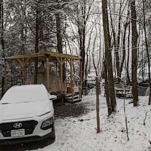 Glamping Yurt Over Looking Waterfall