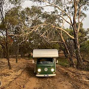 The road to the campsite was easy to negotiate in the Snail.