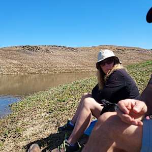 At a nearby lake