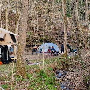 Peaceful Hills Waterfall Campsite