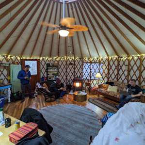 Mystical Yurt Floating in the Trees