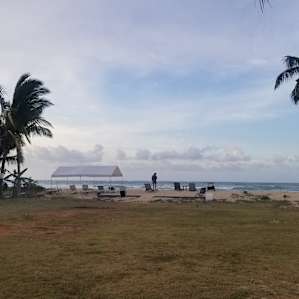 This is the view from the tent area to the ocean.