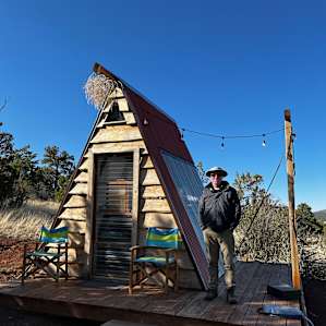 Cozy A Frame Tiny Cabin with Sauna!