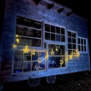 We brought lights to decorate