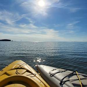 Kayaks?!? What?!!! This will never be an option anywhere else... ever! Do it!!!