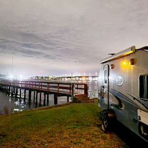 Riverfront campsite with a dock!