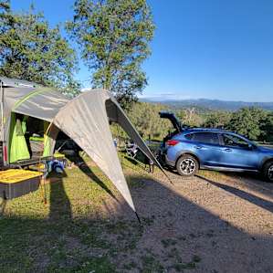 Our little Go camper all set up.