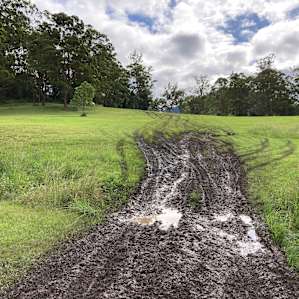 The access after lots of rain - this is why you need a 4x4 for these particular camp sites, at least when it’s wet
