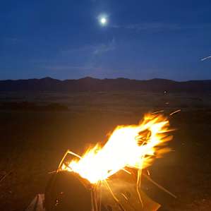 Cold nights need a big fire and the lovey full moon