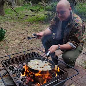 The firepit is great for cooking!