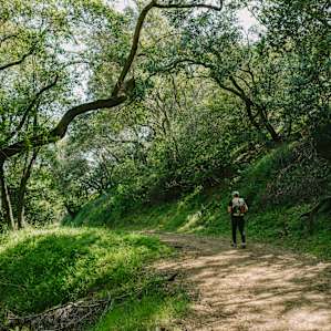 Hiking into the property along the John Muir Land Trust trails.