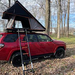 Overland camping at the 1938 barn