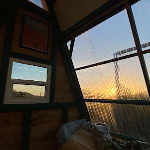 Cozy A Frame Tiny Cabin with Sauna!