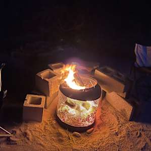 Fire pit kept us warm