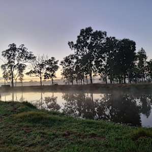 Sunrise over the dam
