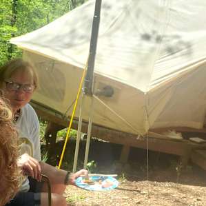 Our campsite, The Knoll
