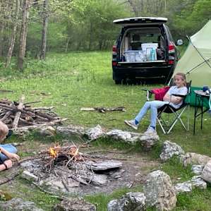 Perfect field for camping
