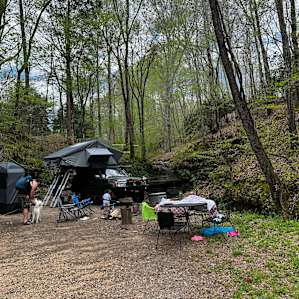 Peaceful Hills Waterfall Campsite