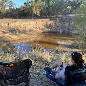 Sitting just outside the annex at Buddha’s Bend.