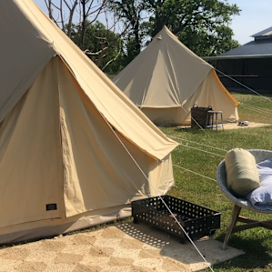 Glamping tents, super spacious with 2 beds + seating area in each