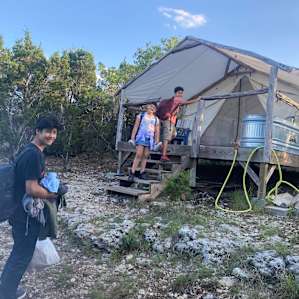 Primitive Hamilton Pool glamping